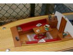 The interior of the front cabin of Paul Crawshaw's 1:12 scale Huntsman